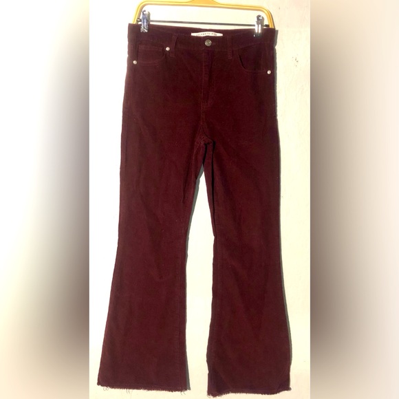 Celebrity Pink Pants - Celebrity pink burgundy flare corduroys size 9/29